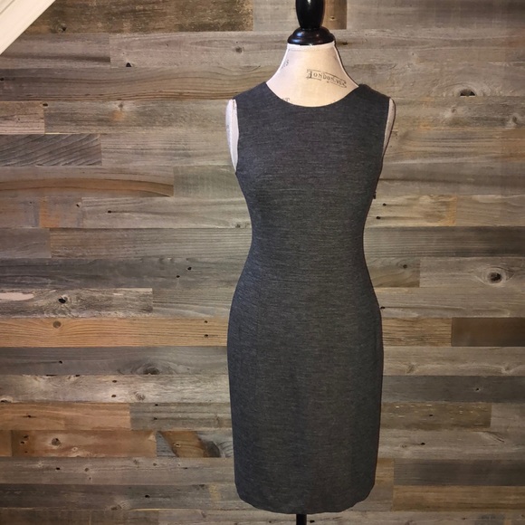 Theory Dresses & Skirts - Theory Charcoal Gray Midi Sheath Dress 8